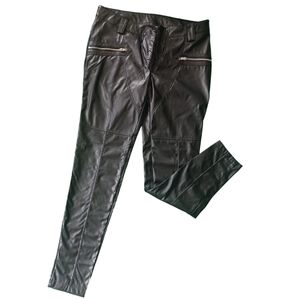 Lace up Faux Leather pants